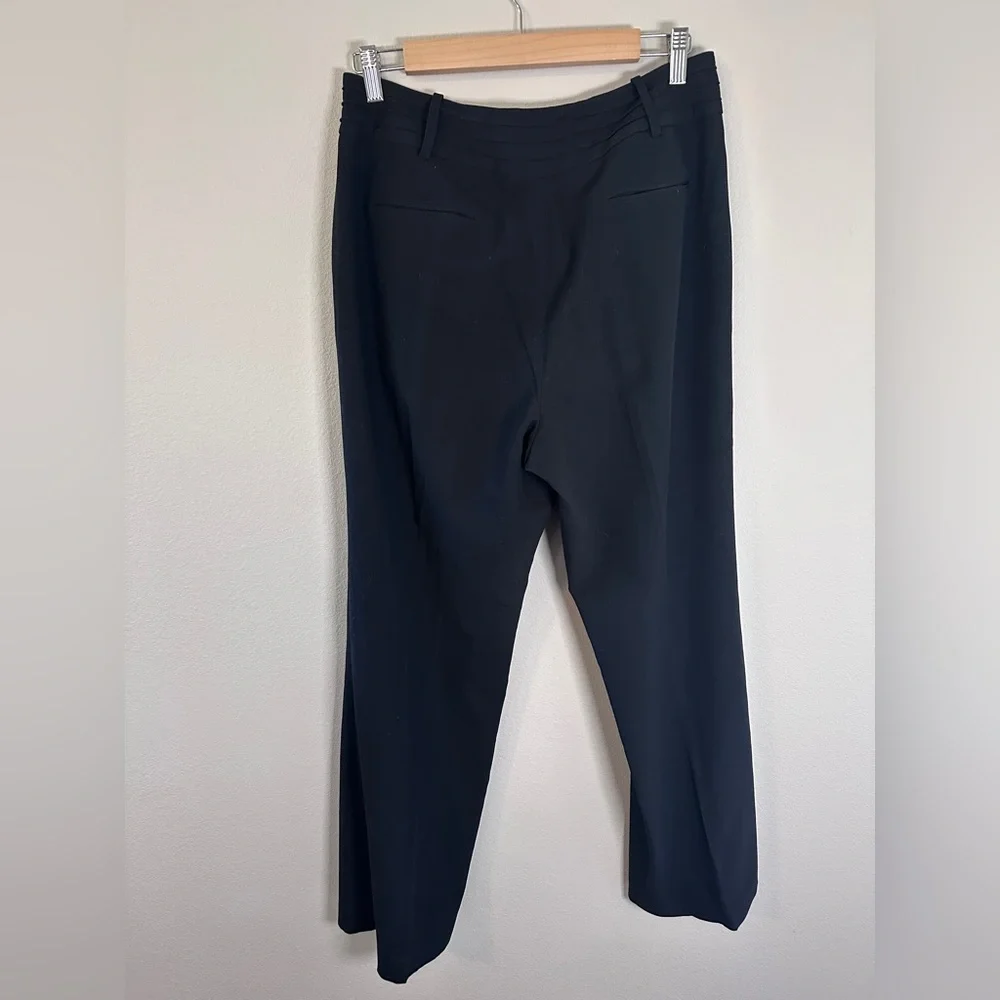 Vintage Larry Levine Women’s Stretch Black Trouser Dress pants wide leg size 12 - Picture 4 of 4
